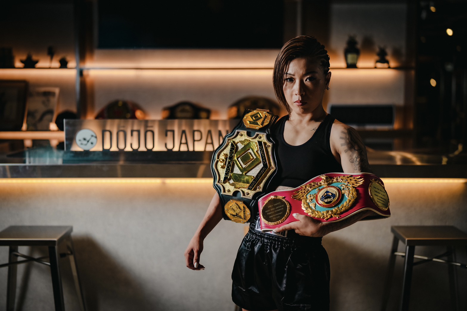 山田真子選手 チャンピオンベルト撮影写真